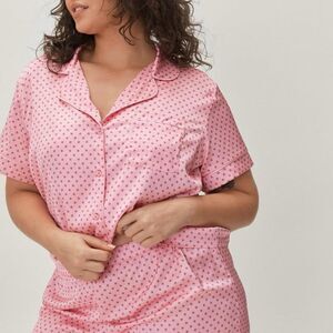 Pink Polka Dot Women's Pajama Set
